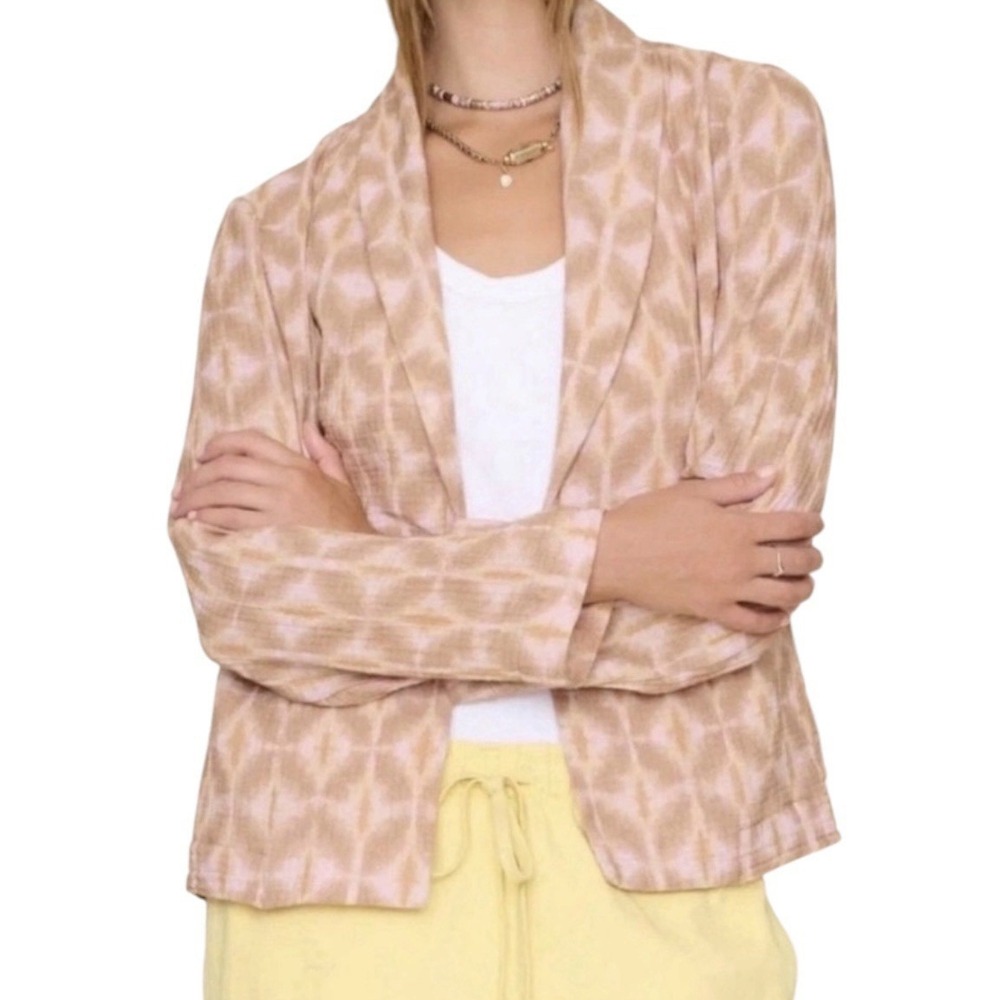 Xirena Jacket Blazer Women's XL Gauze Collar Workwear Career Pockets Cotton NWOT